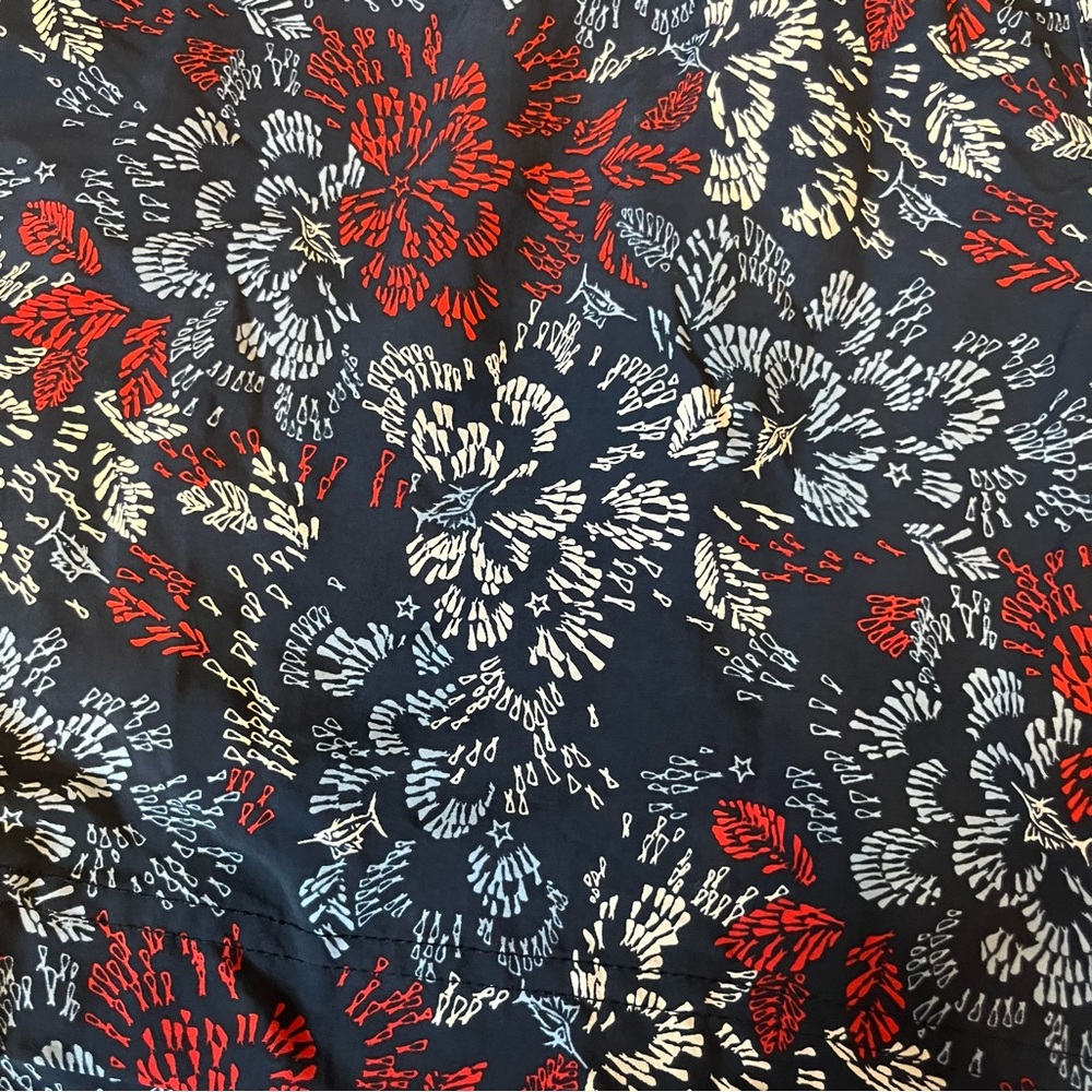 Columbia Floral Women's Athletic Shorts - Blue and Red - Picture 2 of 8